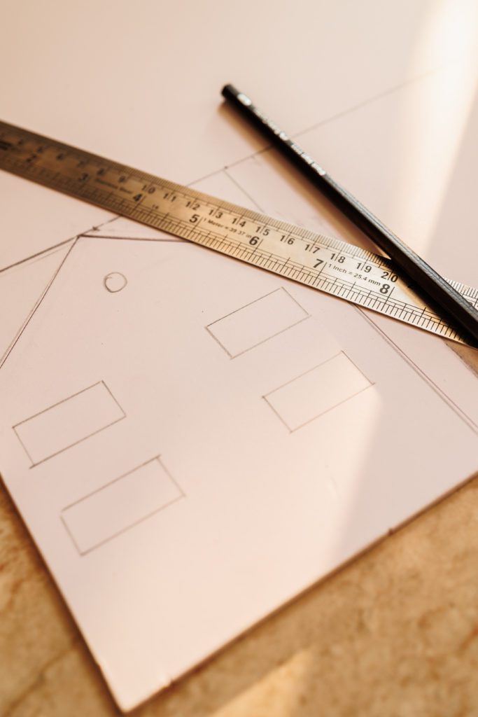 Steps to Make Christmas Village using foam board