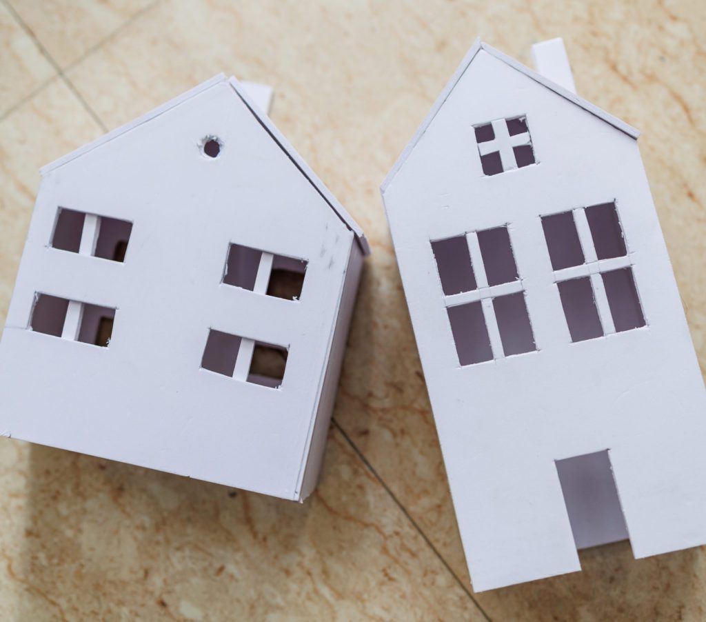 Steps to Make Christmas Village using foam board