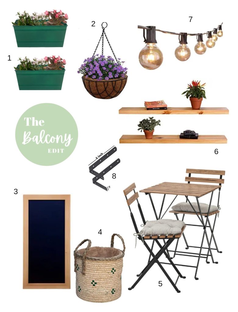 Vertical balcony garden with DIY Pine Wood Shelf for Plants in small spaces 