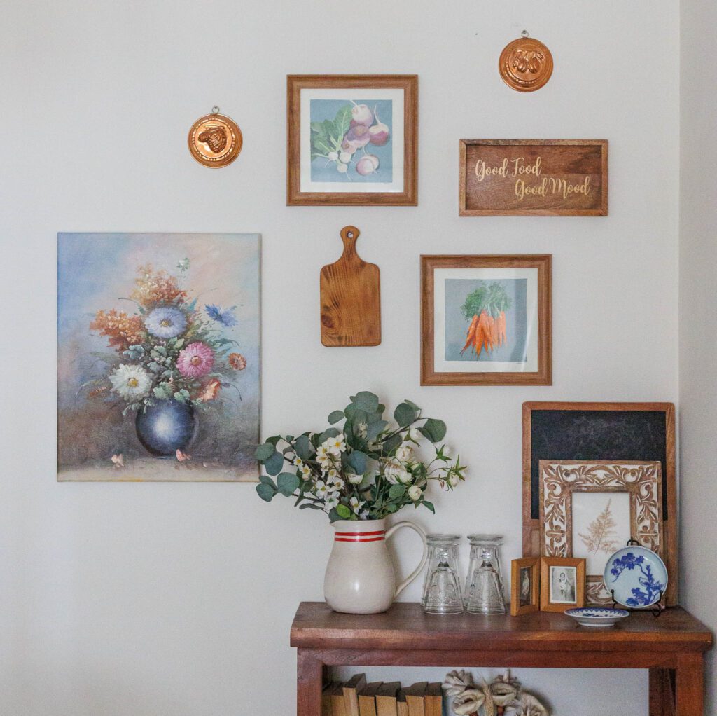 Dining room gallery wall
