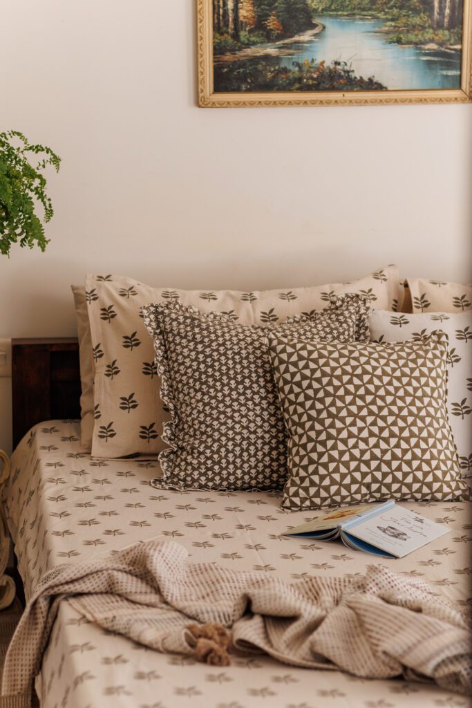 Use of block prints in our bedroom