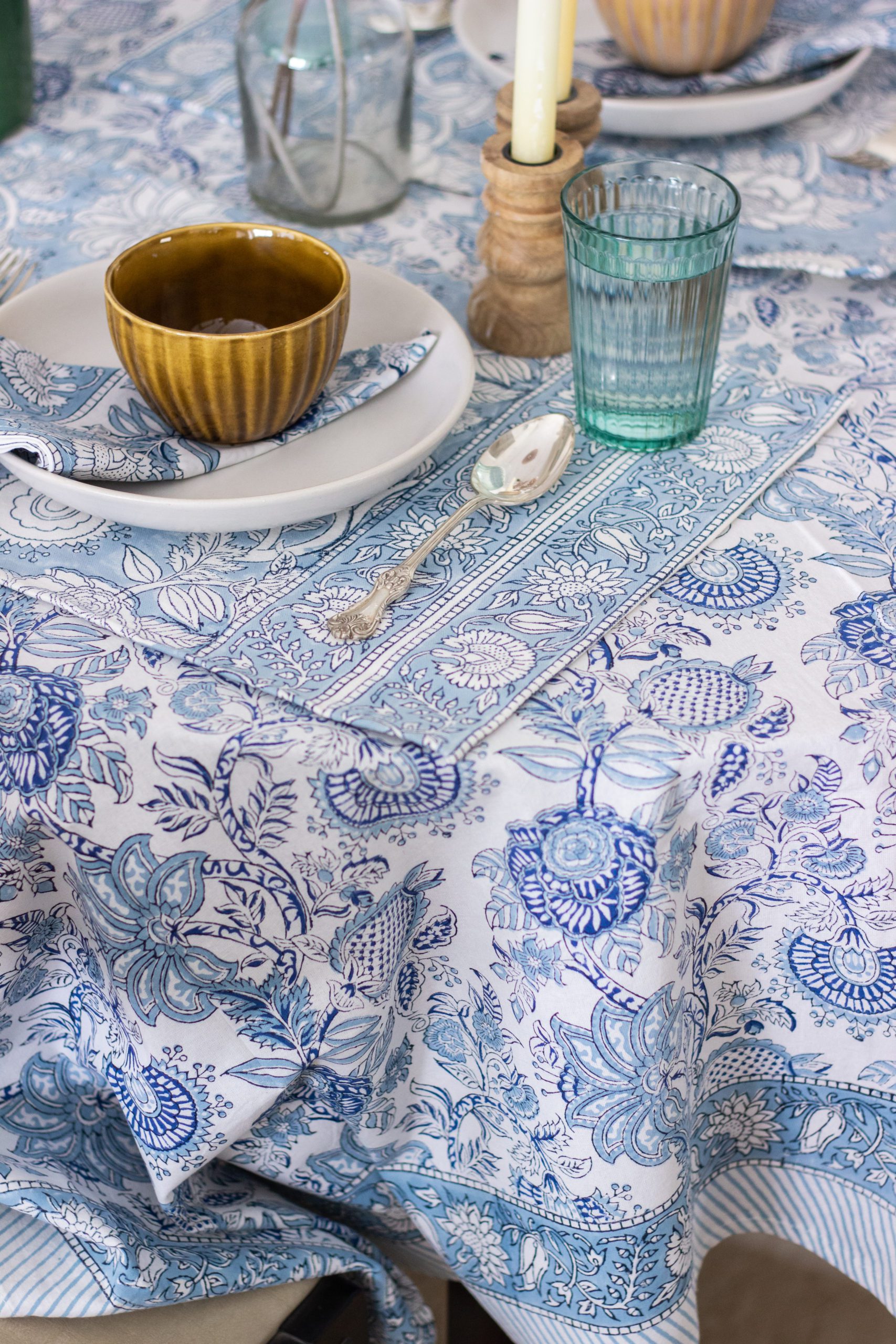 Block print table linen