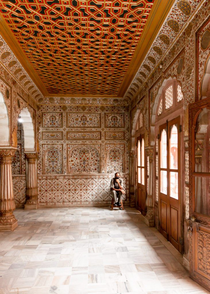 Empty corridors of the Juna Garh Fort, Bikaner