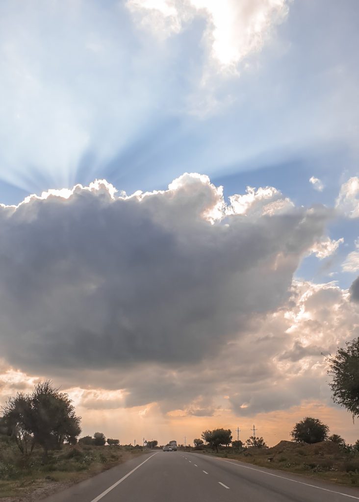 Looming Clouds & Sunlight in the Desert