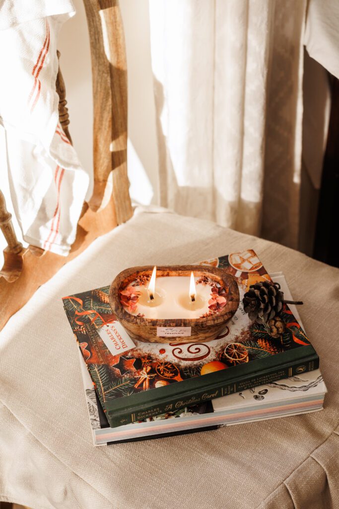 Christmas Candles on Tables