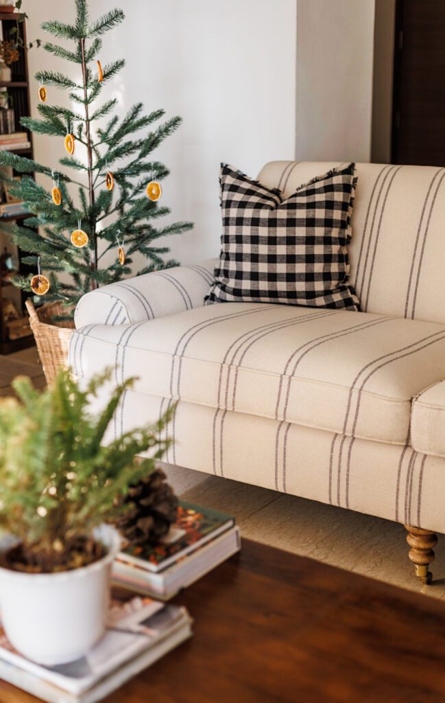 Our small living room and  English Roll Arm three seater sofa couch