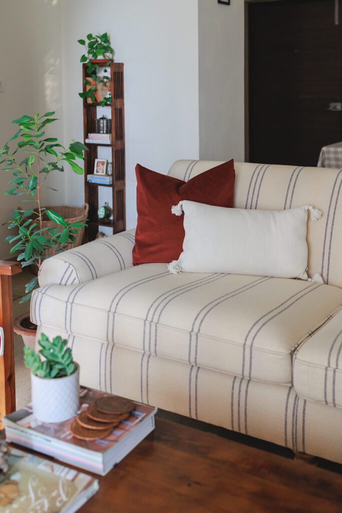 A Couch & Coffee Table from the living room