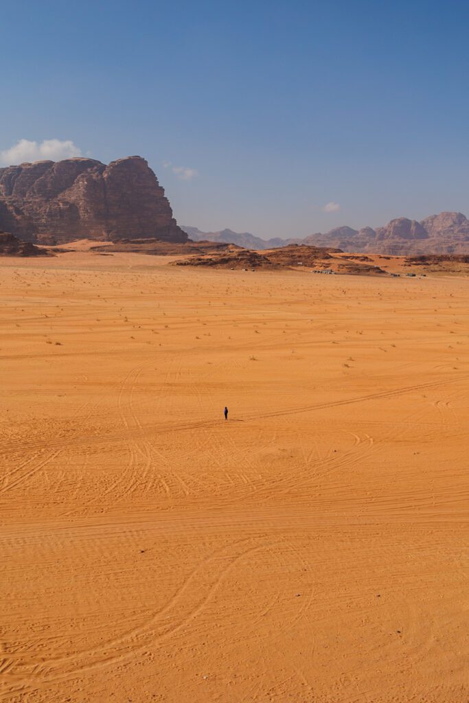 Road tripping in Wadi Rum Desert , Jordan
