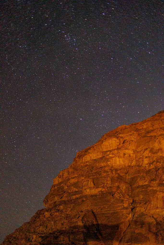 Night sky, Wadi Rum Jordan