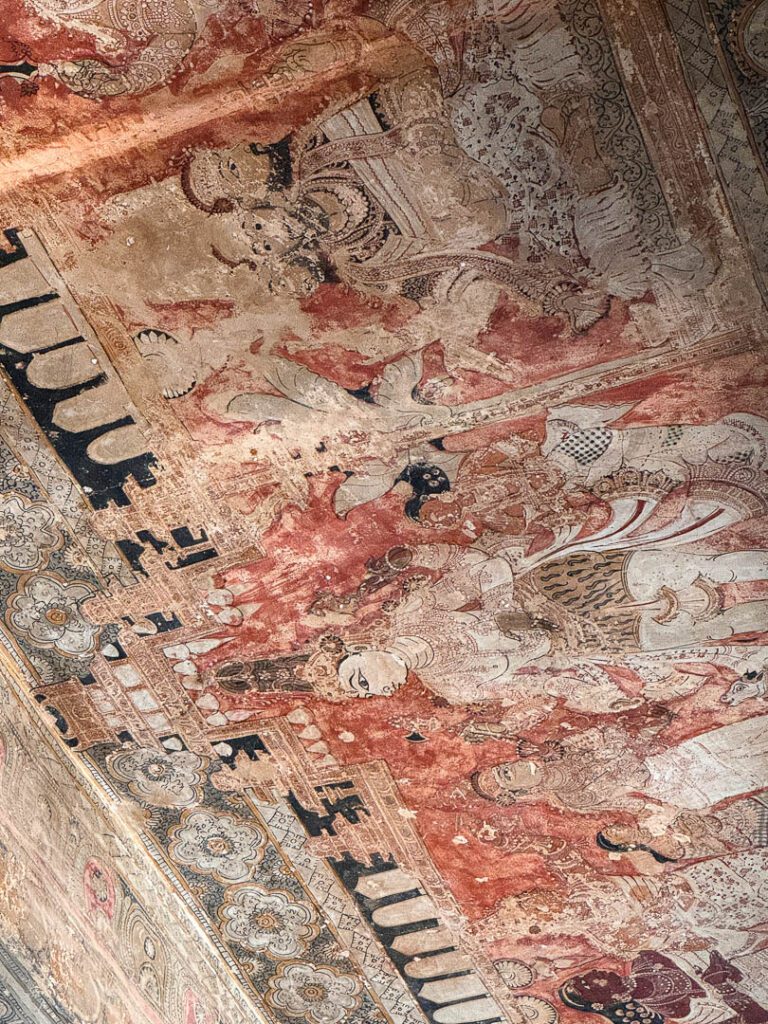 Ancient Hindu Frescoes in Lepakshi Temple, Karnataka