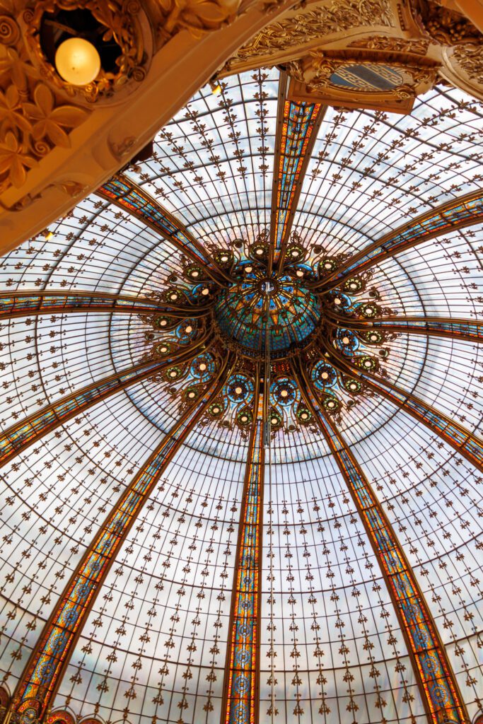 Inside the Galeries Lafayette , Paris