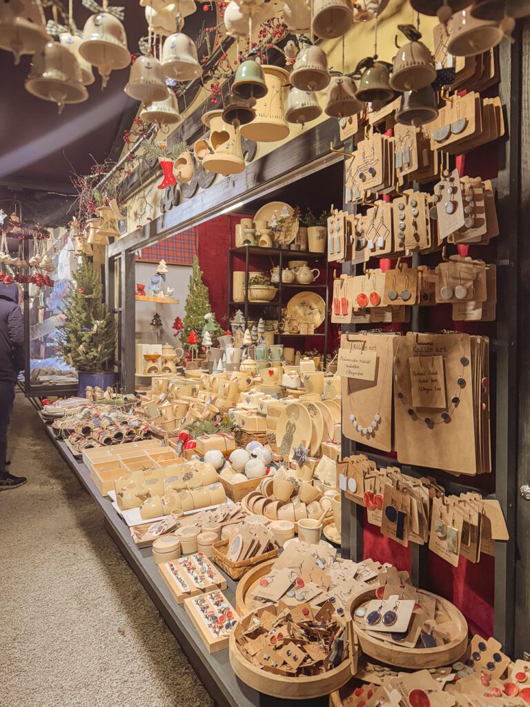 Christmas stall in Christmas market Vienna